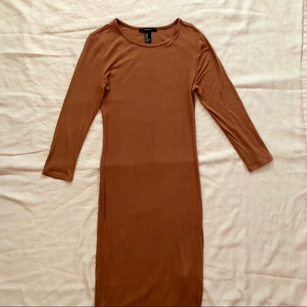 Forever 21 Ribbed Bodycon Midi Dress